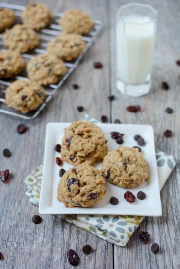 Cranberry Oatmeal Chocolate Chip Cookies 3
