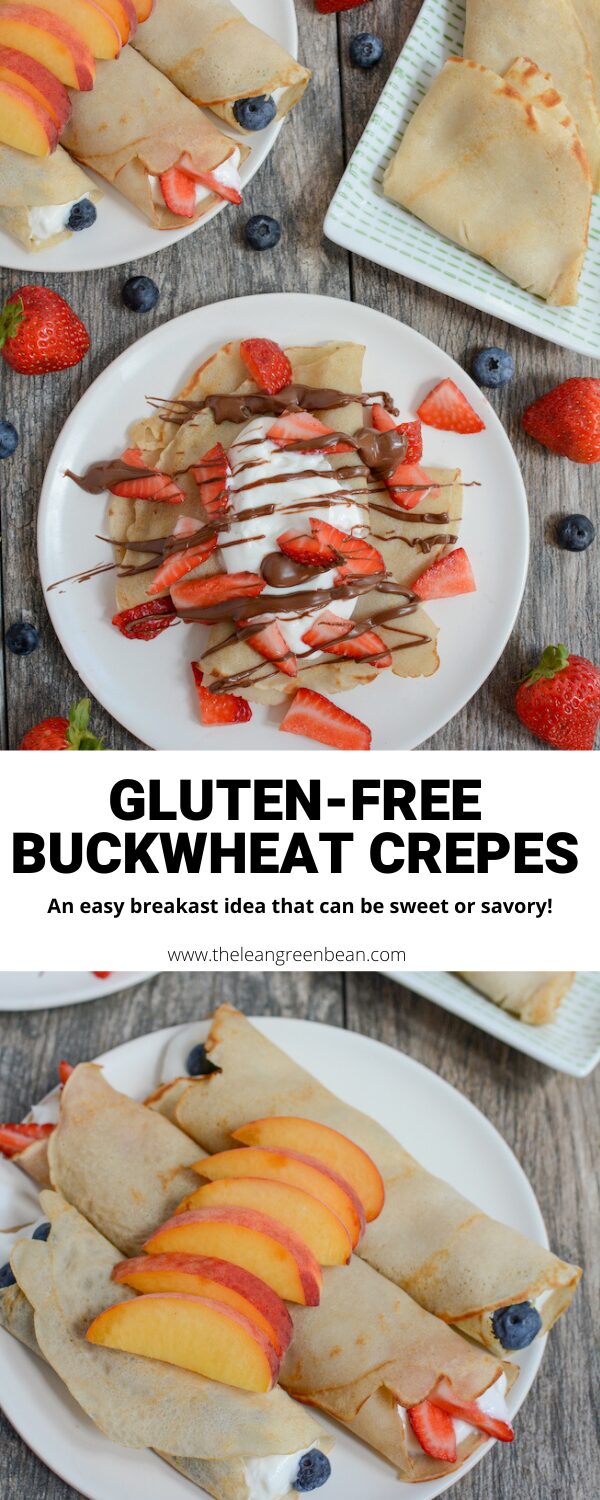 These gluten-free buckwheat crepes are made with just a few simple ingredients! Add your favorite sweet or savory toppings for an easy breakfast!