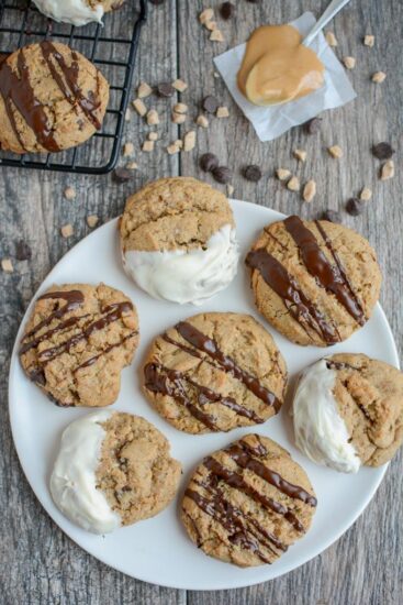 Toffee Peanut Butter Chocolate Chip Cookies 5