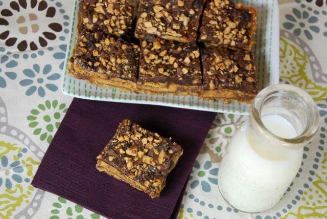 Five Layer Reese's Bars: Cookies bars stuffed with candy- what could be better?