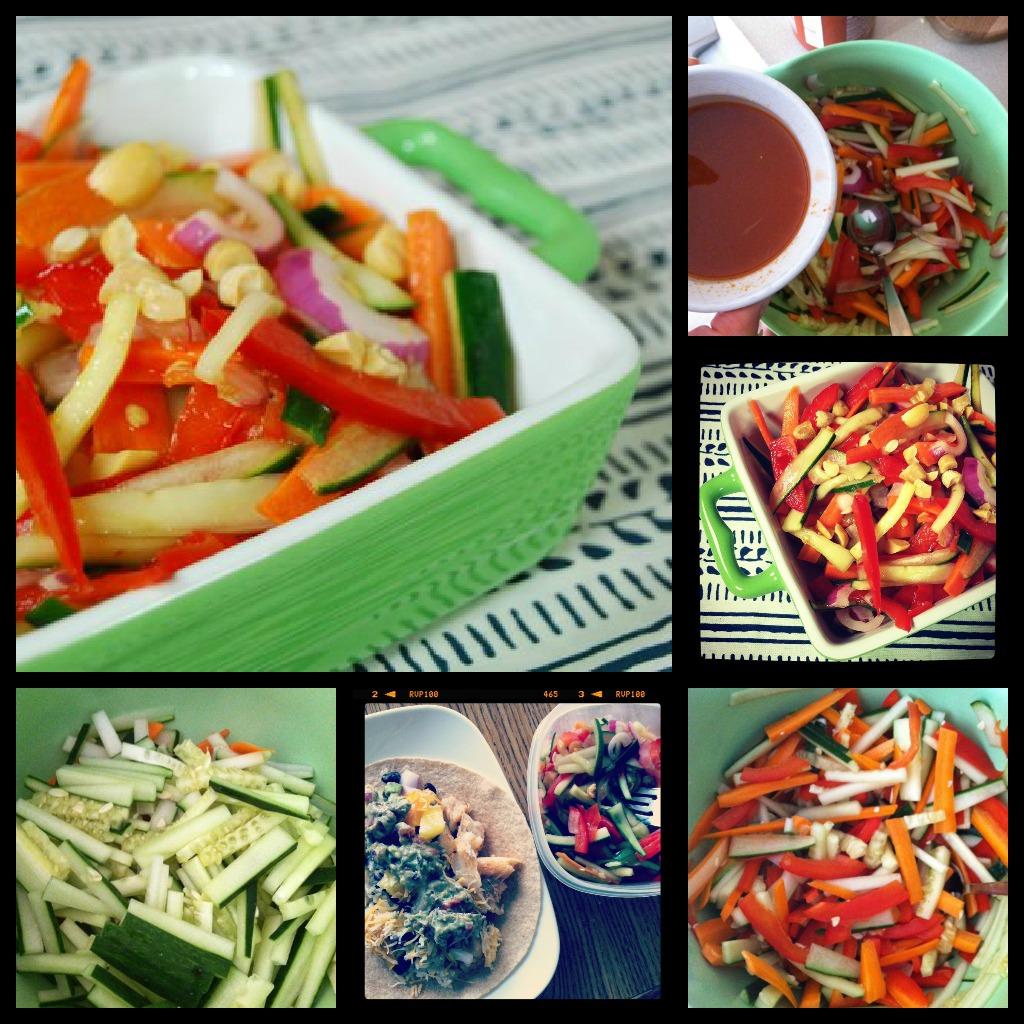 This Sweet and Spicy Cucumber Salad screams summer! A tasty way to add some veggies to your meal!