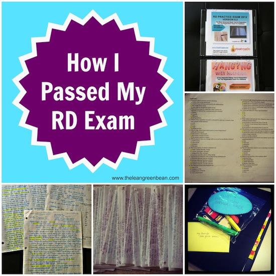 how I passed my RD exam