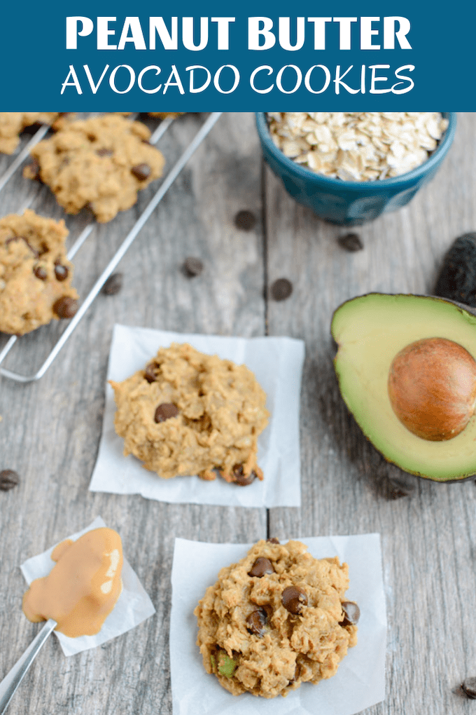 Peanut Butter Avocado Cookies 6 These Peanut Butter Avocado Cookies are gluten-free, dairy-free & packed with healthy fats! Enjoy one for an afternoon snack or dessert.