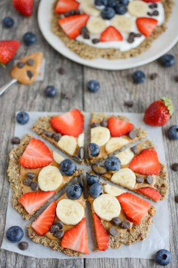 Fruit Pizza with Oatmeal Flax Crust 1