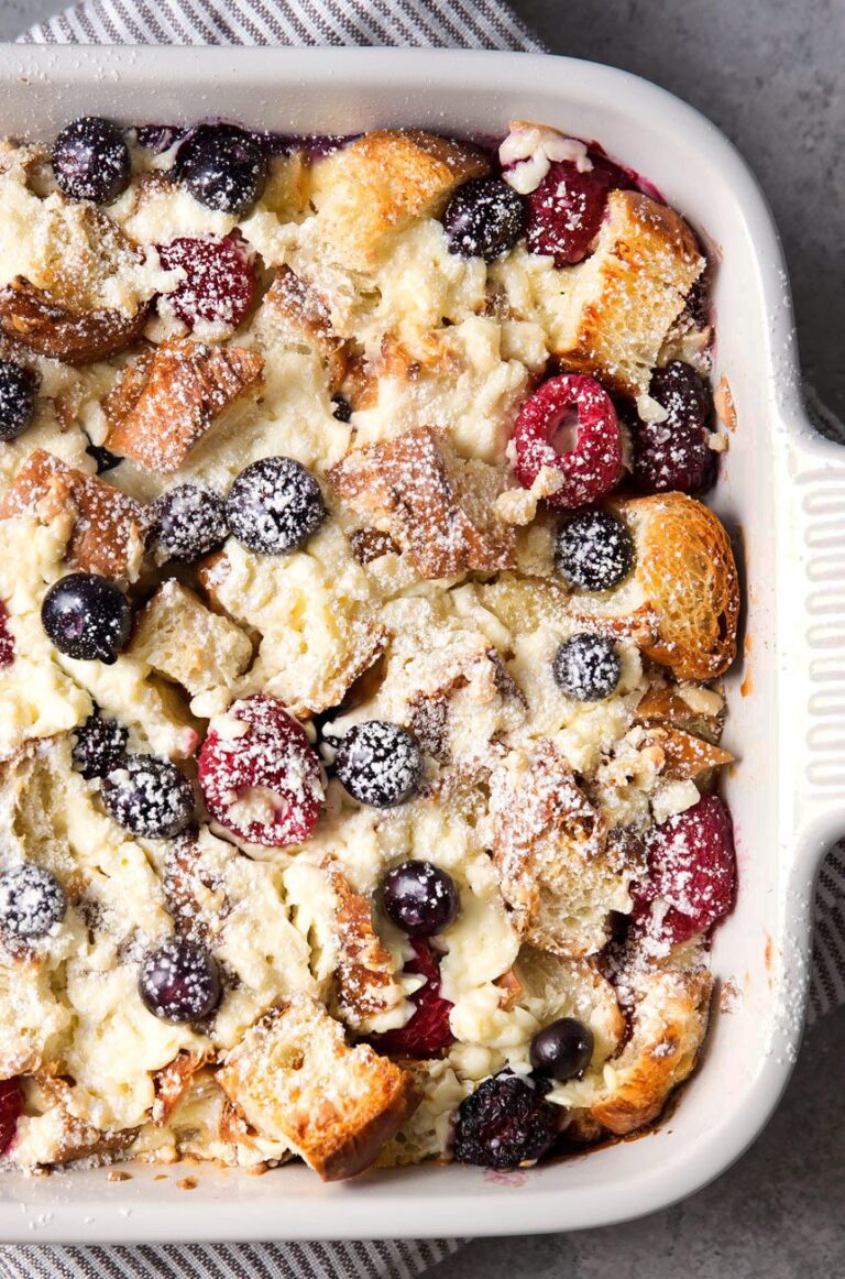sweet croissant breakfast casserole