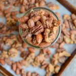 Lightly sweetened, with just the right amount of spice, these Sweet & Spicy Mixed Nuts make a great party appetizer or holiday gift!