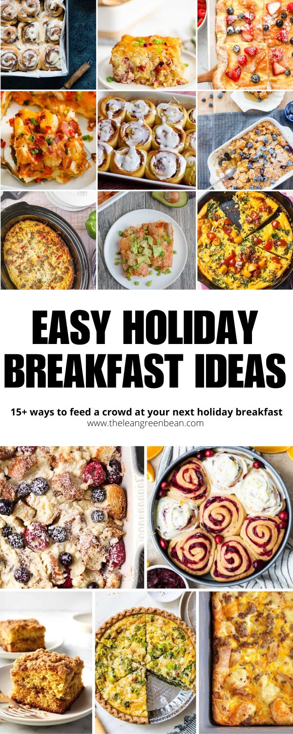 Here are 15+ easy Christmas Breakfast Ideas that are sure to be a hit! Christmas Breakfast Casserole, cinnamon rolls, frittata and more holiday breakfasts to feed a crowd.