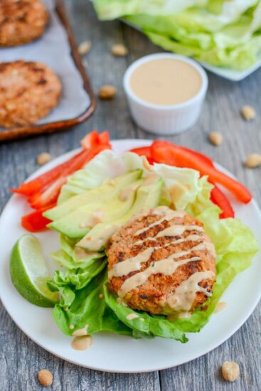 Thai Peanut Salmon Burgers 2