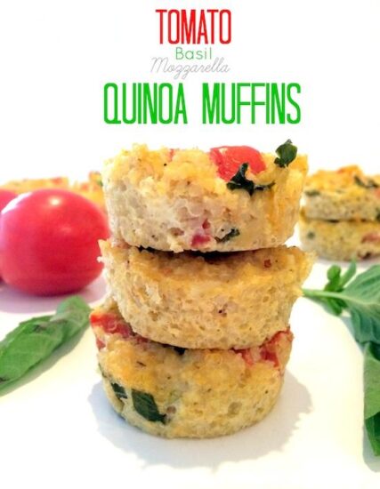 Tomato Basil Mozzarella Quinoa Muffins4