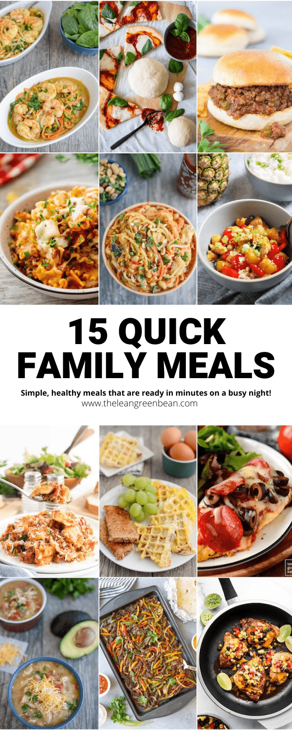 For those nights when you need dinner in a hurry, here are 15 quick family meals the whole family will love.&nbsp;