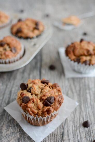 Peanut Butter Banana Oat Muffins 4
