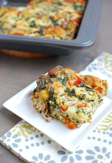 sausage and vegetable egg bake