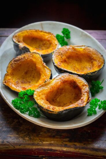 curry roasted acorn squash 009