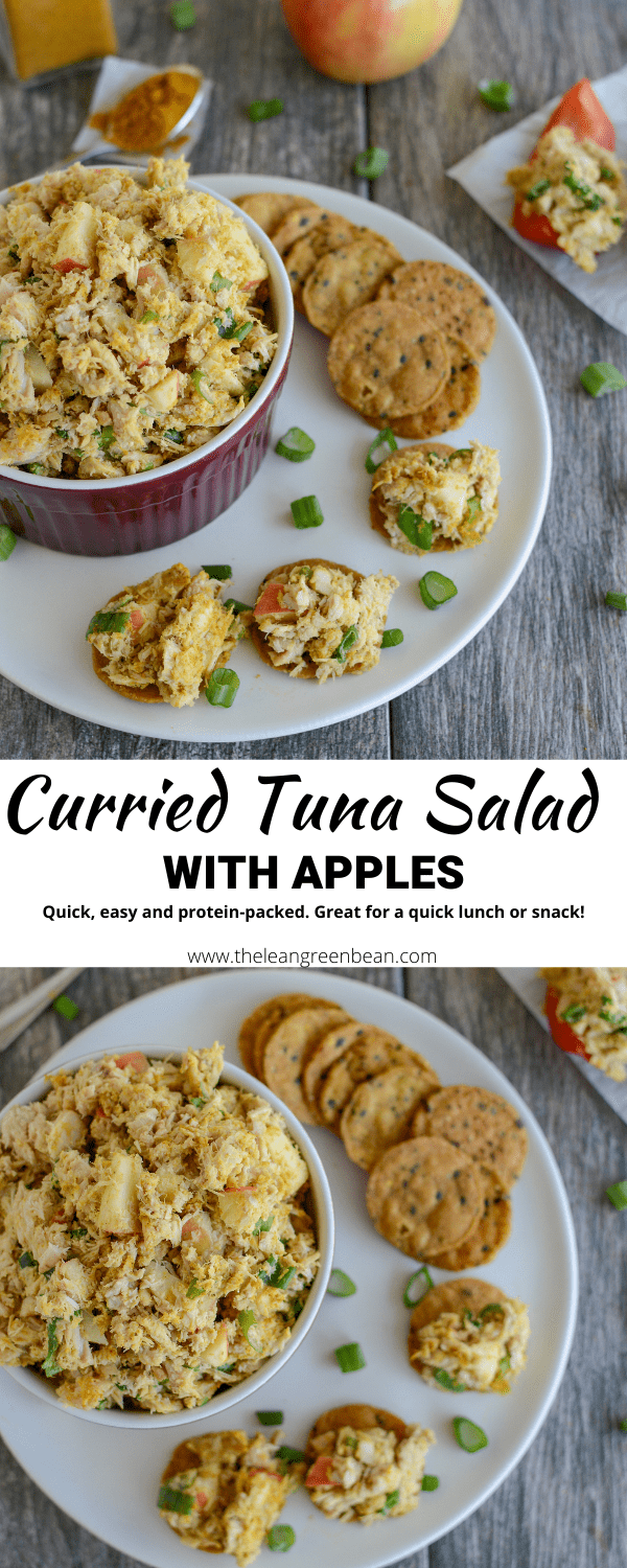 Curried Tuna Salad with Apples makes a quick protein-packed lunch! You can also&nbsp;serve it with sliced vegetables and crackers for a healthy snack.&nbsp;