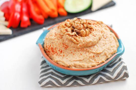 Spicy Roasted Garlic Walnut Hummus 1