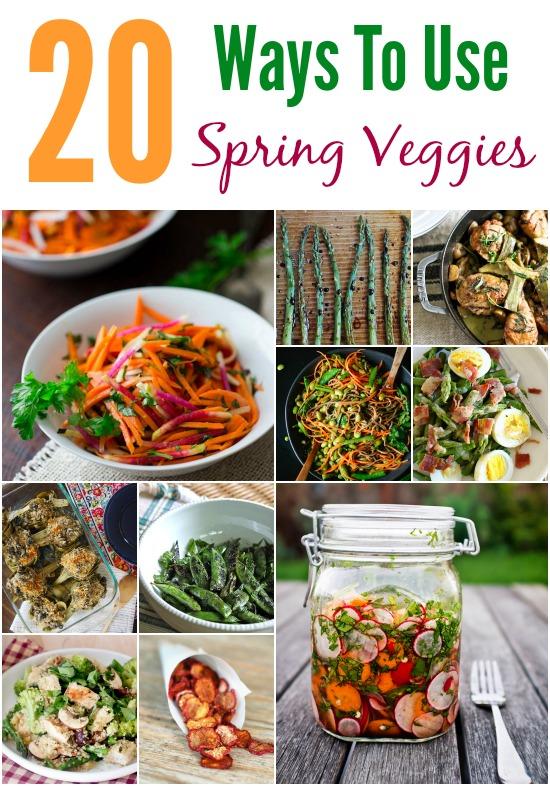 4 Spring Vegetables To Try 7 Looking for new ways to use those spring vegetables? Here are 20 recipes ideas!
