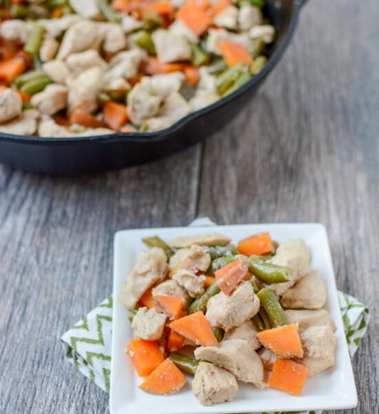Made with just seven ingredients, this recipe for Maple Mustard Chicken Skillet makes a great weeknight dinner. It's a paleo, gluten-free and full of flavor!