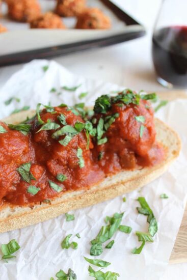 mushroom quinoa meatball sandwich 2