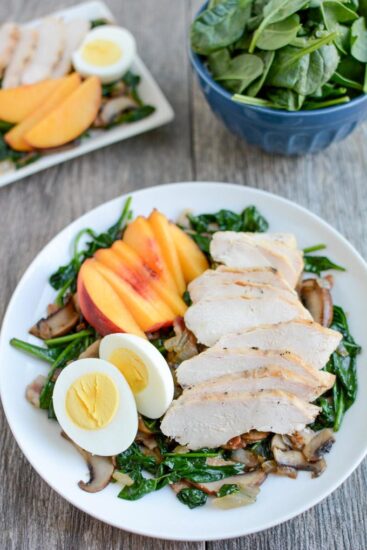 Spinach Bacon Salad with Chicken 1