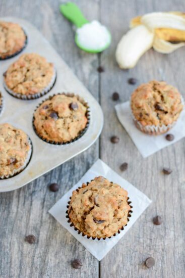 Coconut Oil Banana Muffins 4