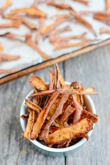 Cinnamon Sugar Sweet Potato Peels 1