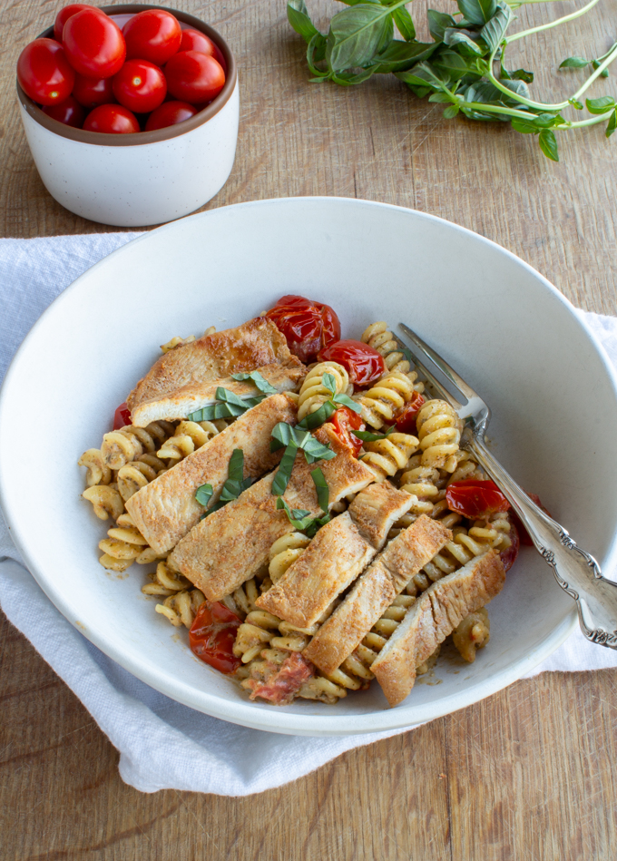pesto chicken pasta