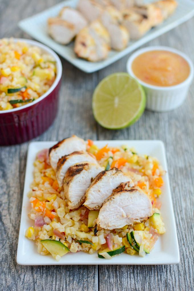 This Grilled Ginger Peach Turkey Tenderloin is perfect for a healthy lunch or dinner. The marinade is made with just five simple ingredients and cooks quickly on the grill! &nbsp;