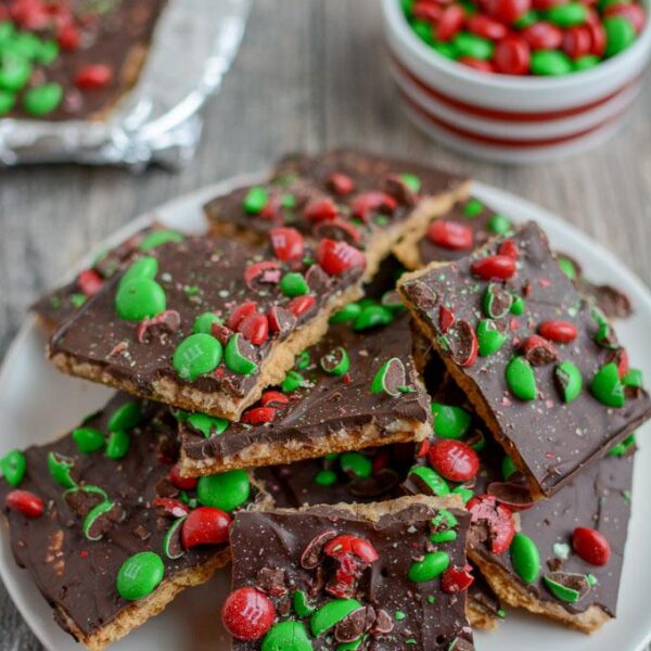 This Graham Cracker Toffee Squares recipe is a Christmas cookie tray staple! Everyone will love this classic dessert and it's the perfect quick, easy holiday treat!