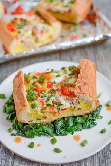 Sausage and Egg Bread Boat 1
