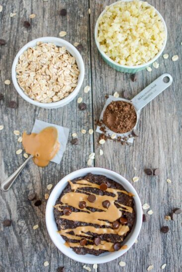 Chocolate PB Cauliflower Oatmeal 1
