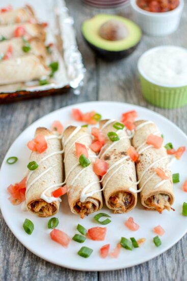 Baked Ranch Chicken Taquitos 1