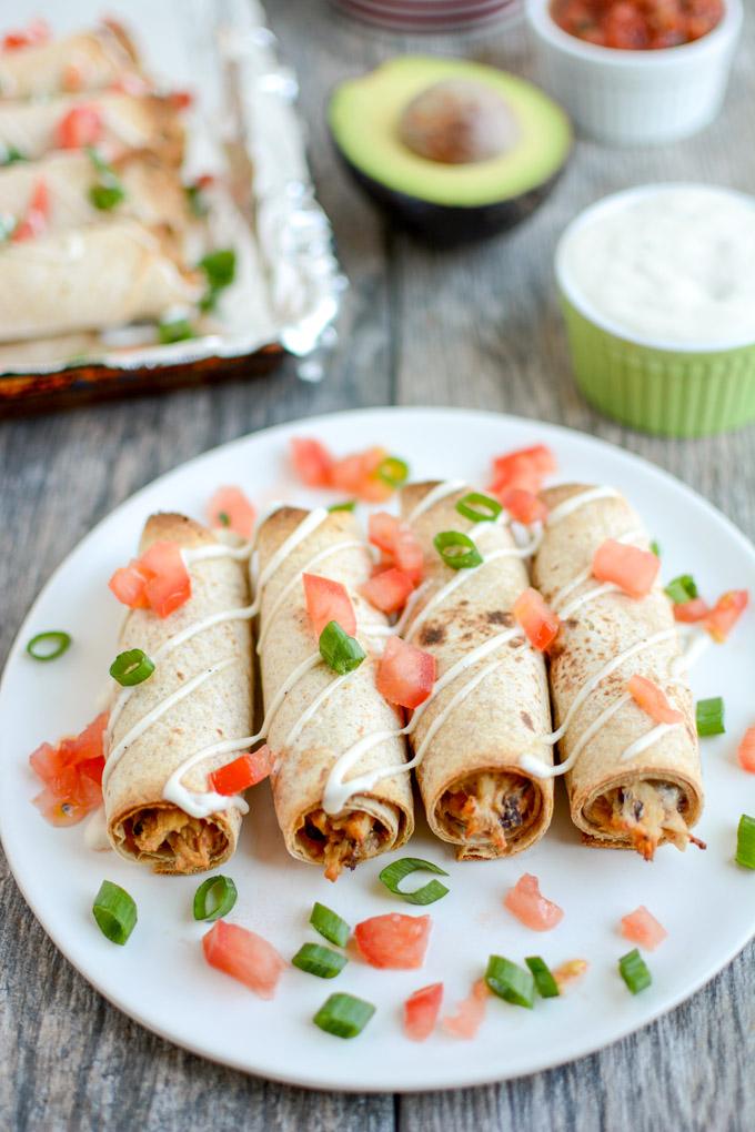 baked ranch chicken taquitos