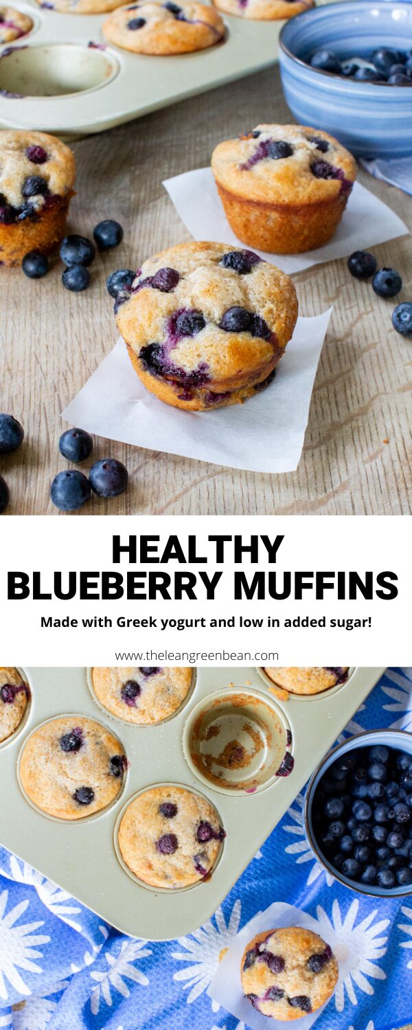 These healthy blueberry muffins are lightly sweetened and bursting with flavor. They're kid-friendly and make a great breakfast or snack! Plus they freeze well!