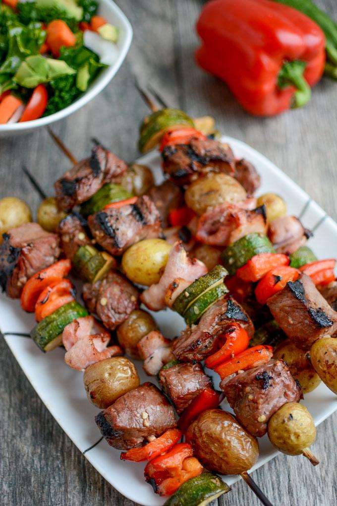 Grilled Steak and Potatoes Kabobs