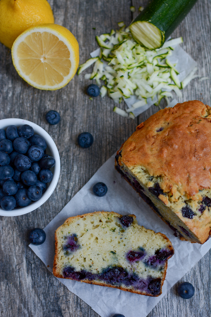 recipe for moist lemon and blueberry zucchini bread