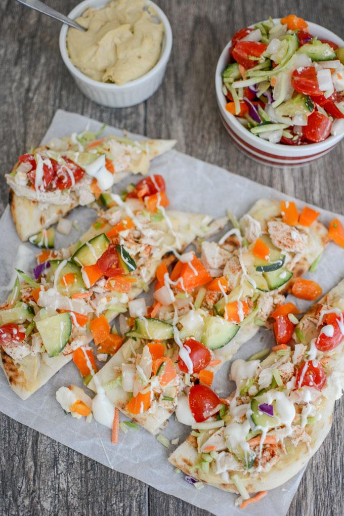 Greek Chicken Flatbread