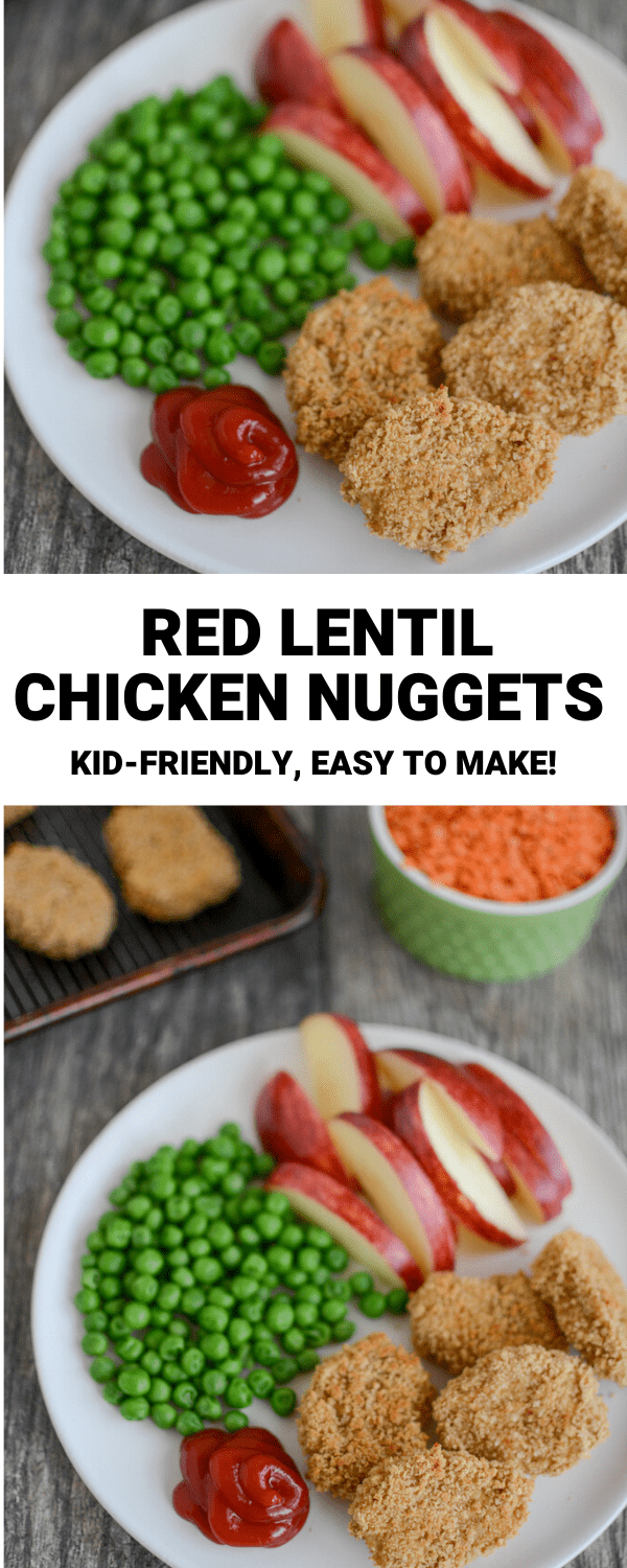 These Red Lentil Chicken Nuggets are made with a combination of red lentils and ground chicken. They're kid-friendly and easy to make for a weeknight dinner.&nbsp;
