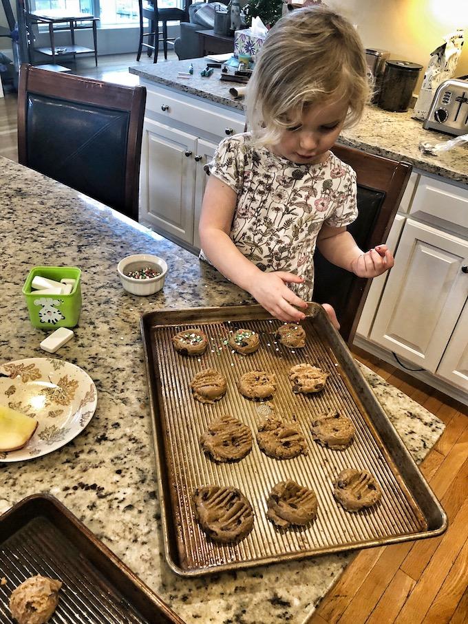 Indoor Activities for Kids 2 preschooler baking cookies