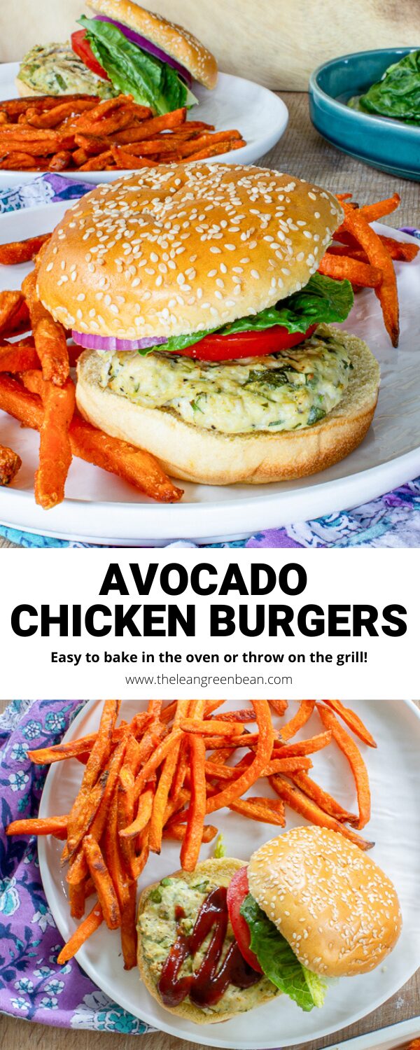 These Chicken Avocado Burgers are an easy weeknight dinner in the oven or on the grill. This avocado chicken burgers recipe is gluten-free, paleo and can easily be made ahead of time during food prep. 
