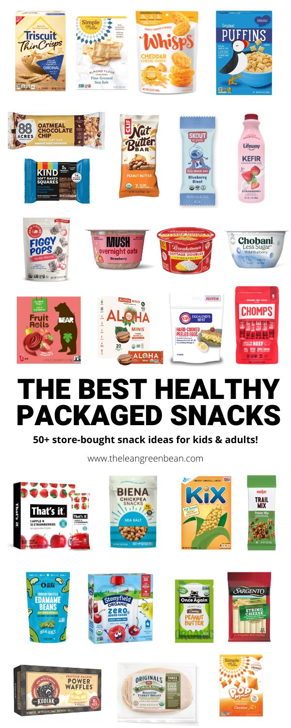 A list of 50+ healthy packaged snacks for busy parents who are looking for some new ideas. Healthy store bought snacks when homemade snacks aren't an option.