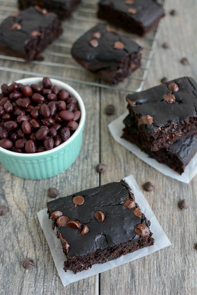 healthy black bean brownies - high protein brownies