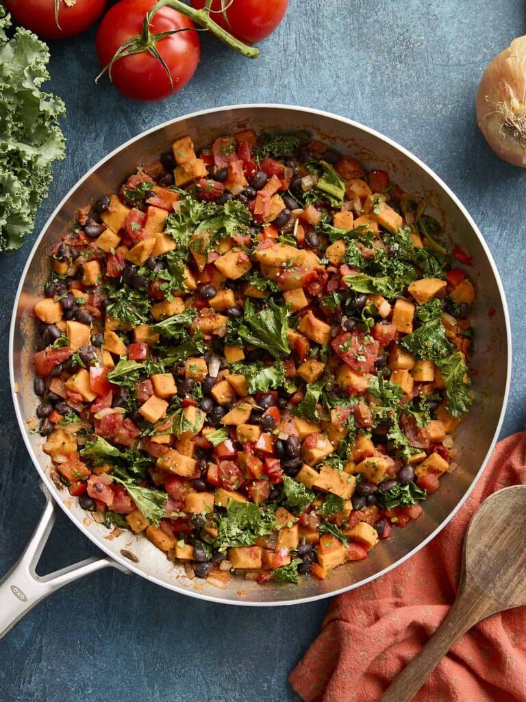 sweet potato black bean skillet - affordable meal prep