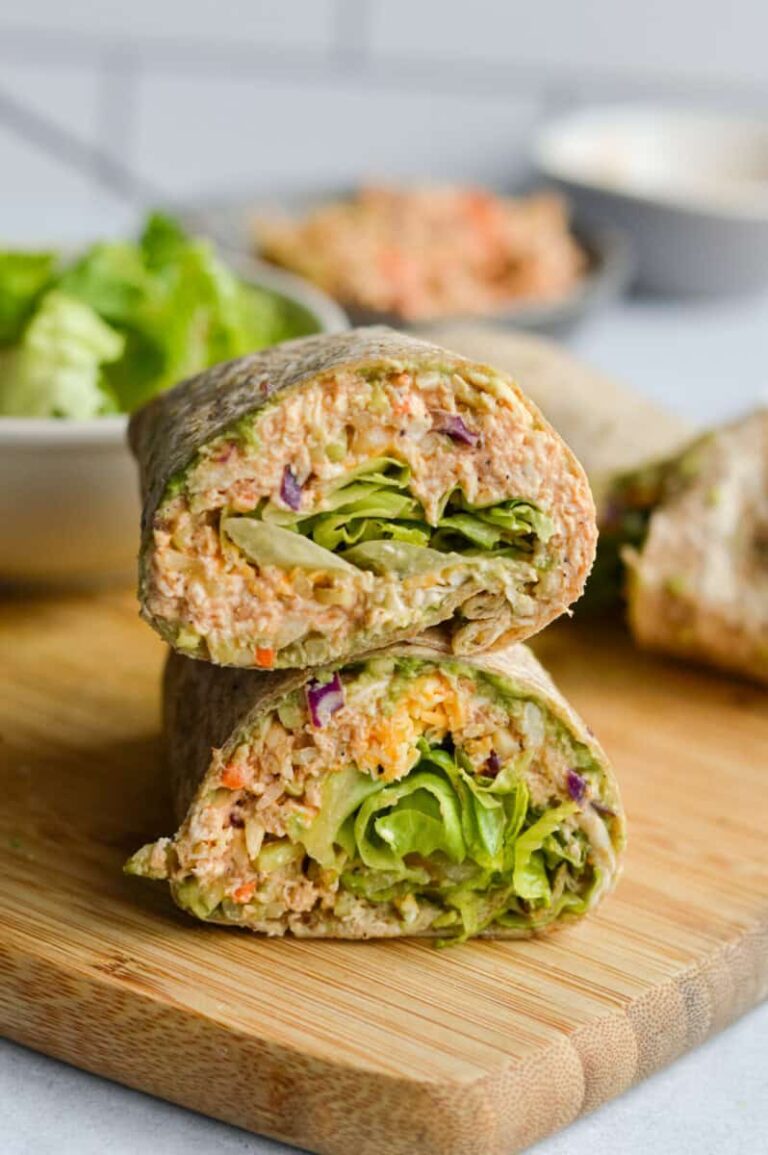 chicken salad wrap high protein lunch idea