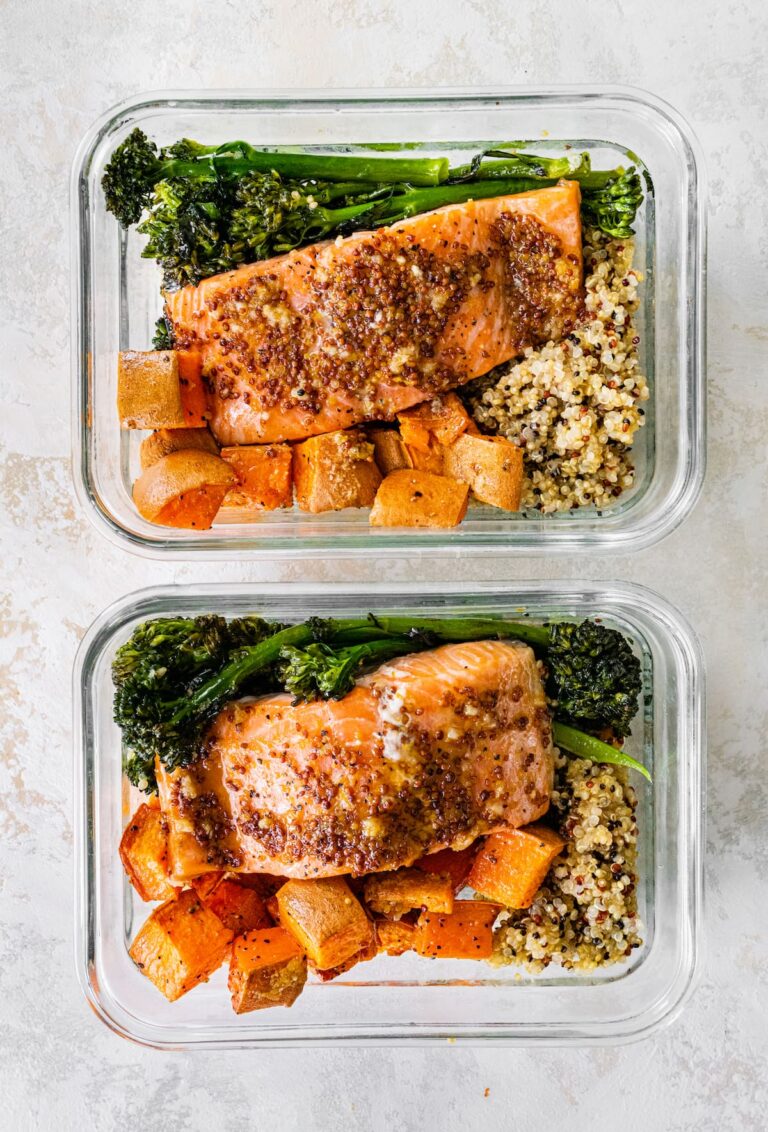 protein-packed easy salmon meal prep bowls