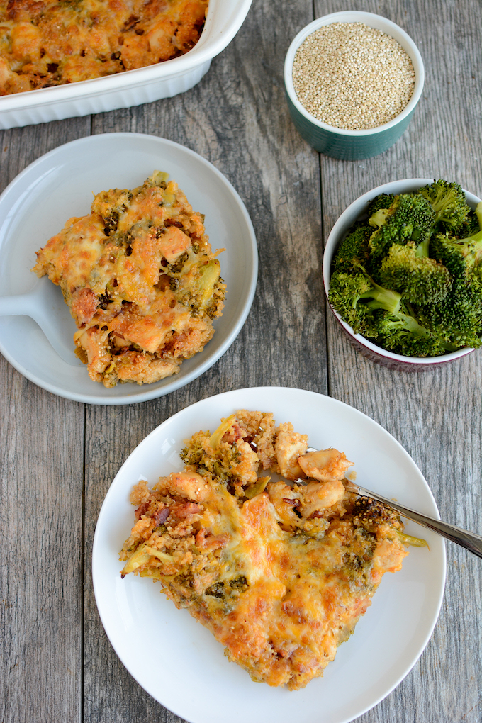 chicken and broccoli quinoa casserole