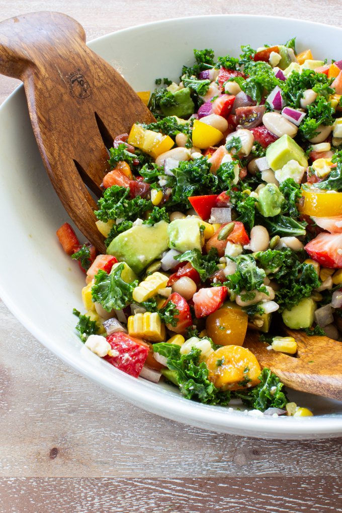 kale and white bean salad