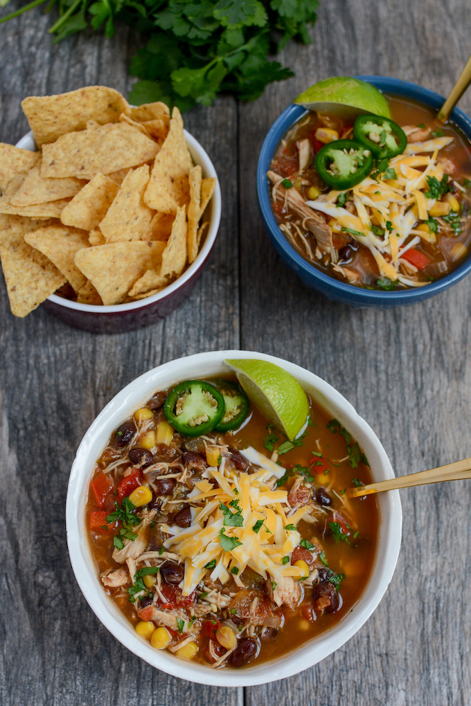 crockpot chicken taco soup