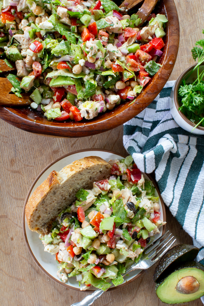 Mediterranean Chopped Salad with Chickpeas