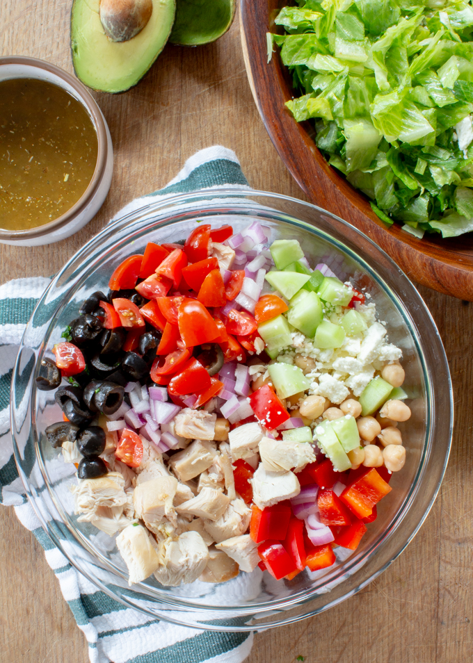 Mediterranean Chopped Chicken Salad