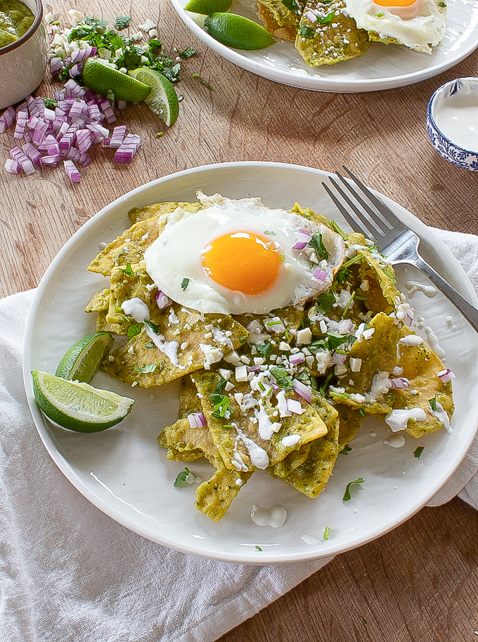 homemade chilaquiles verdes
